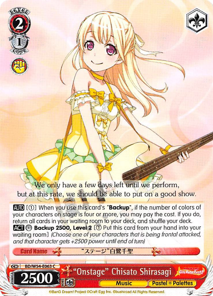 "Onstage" Chisato Shirasagi (BD/W54-E063 C) - BanG Dream! Girls Band Party!