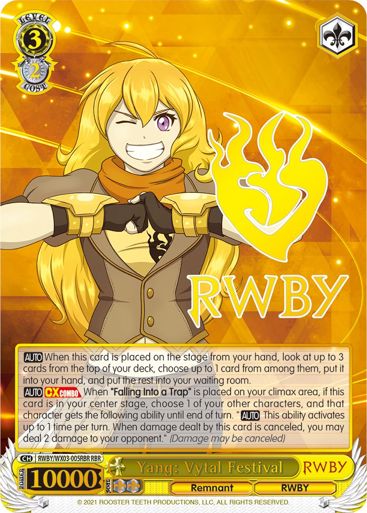 Yang: Vytal Festival (RBR) (RWBY/WX03-005RBR RBR) - RWBY