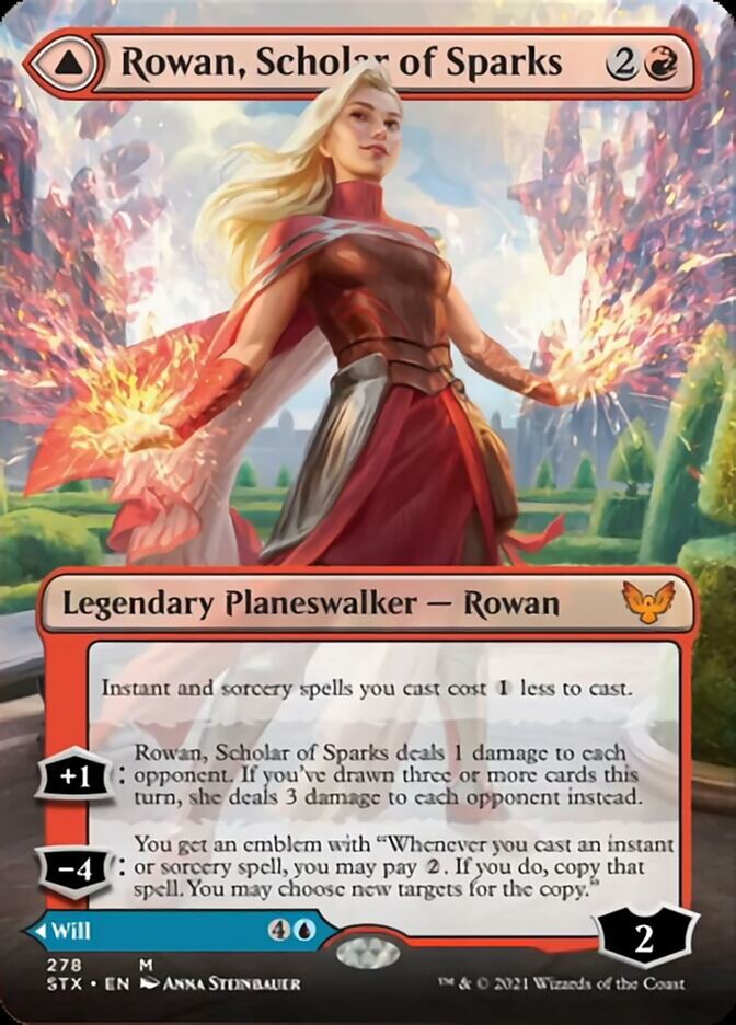 Rowan, Scholar of Sparks // Will, Scholar of Frost (STX-278) - Strixhaven: School of Mages (Borderless)