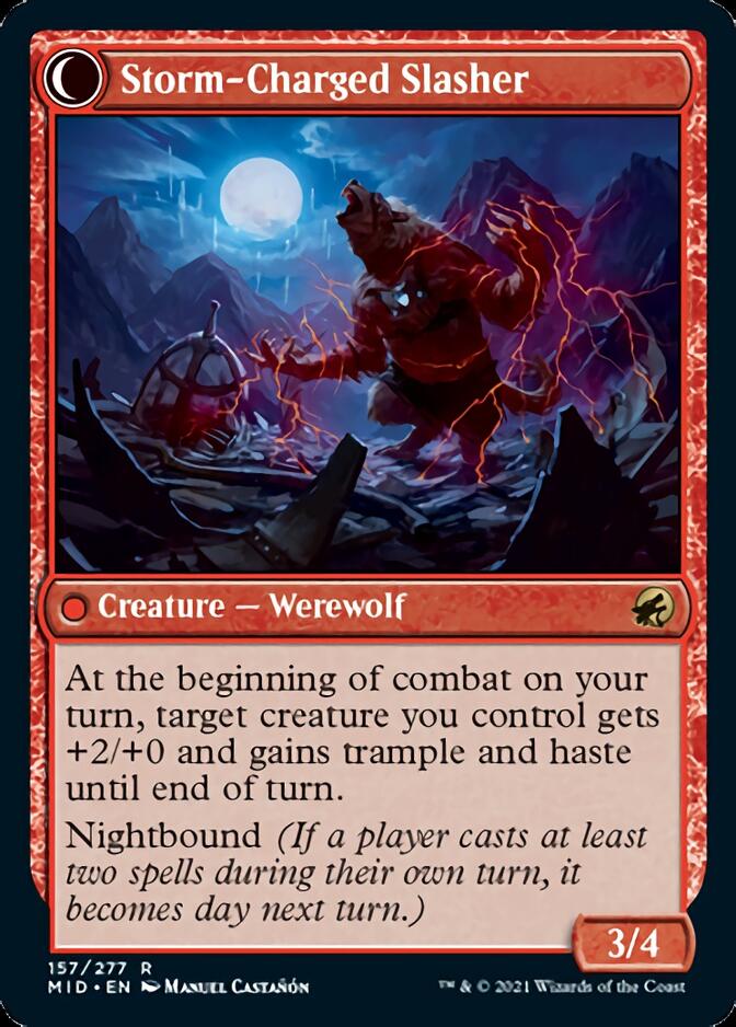 Reckless Stormseeker // Storm-Charged Slasher (MID-157) - Innistrad: Midnight Hunt: (Double Faced Transform)