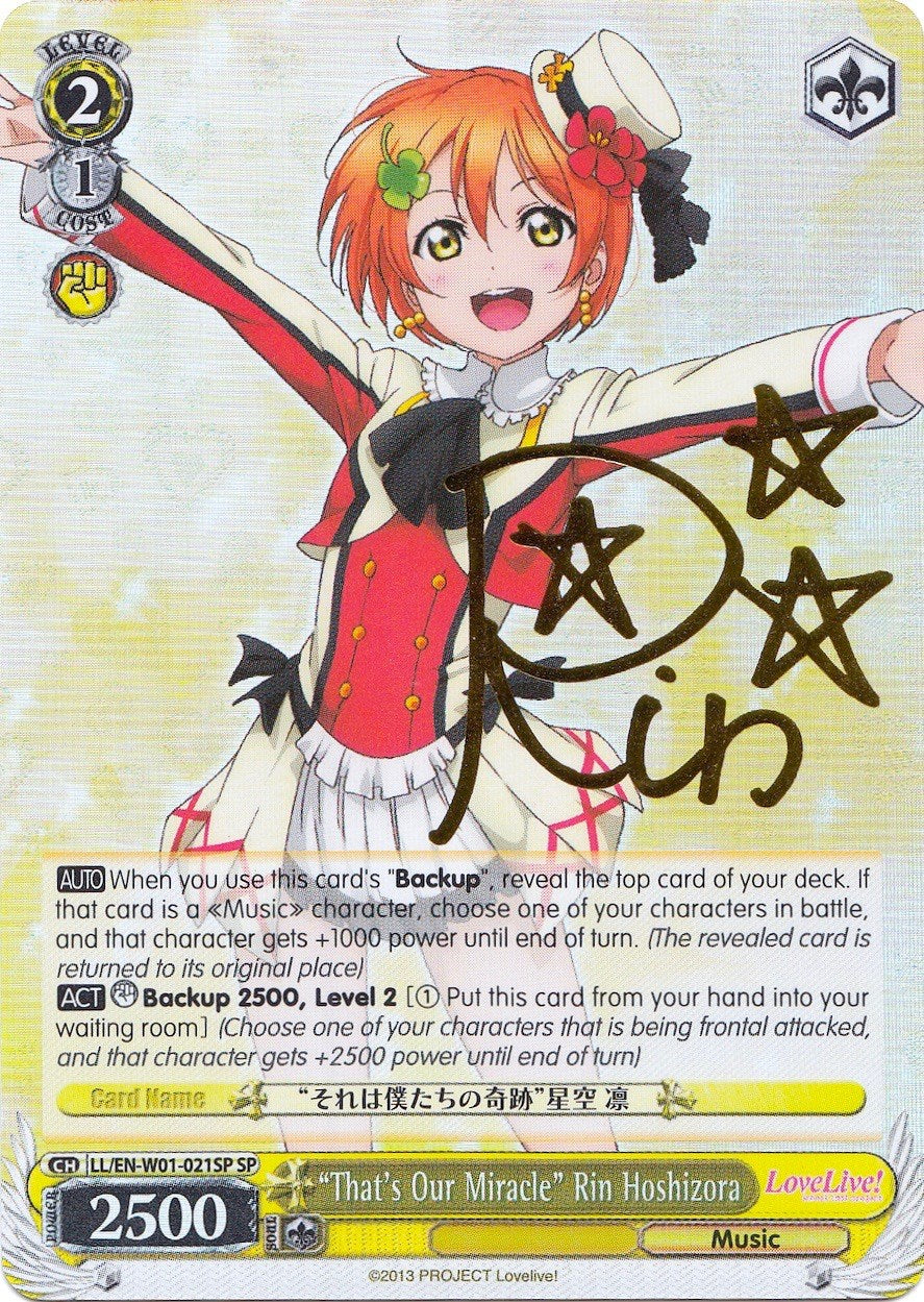 "That's Our Miracle" Rin Hoshizora (SP) (LL/EN-W01-021SP SP) - Love Live! DX