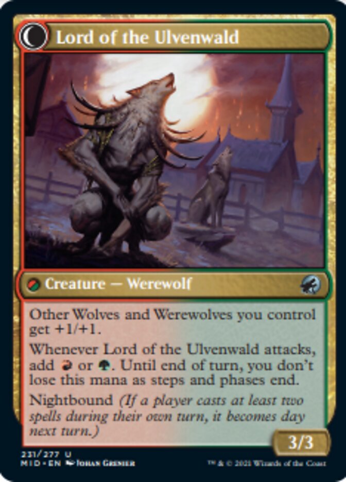 Kessig Naturalist // Lord of the Ulvenwald (MID-231) - Innistrad: Midnight Hunt: (Double Faced Transform)