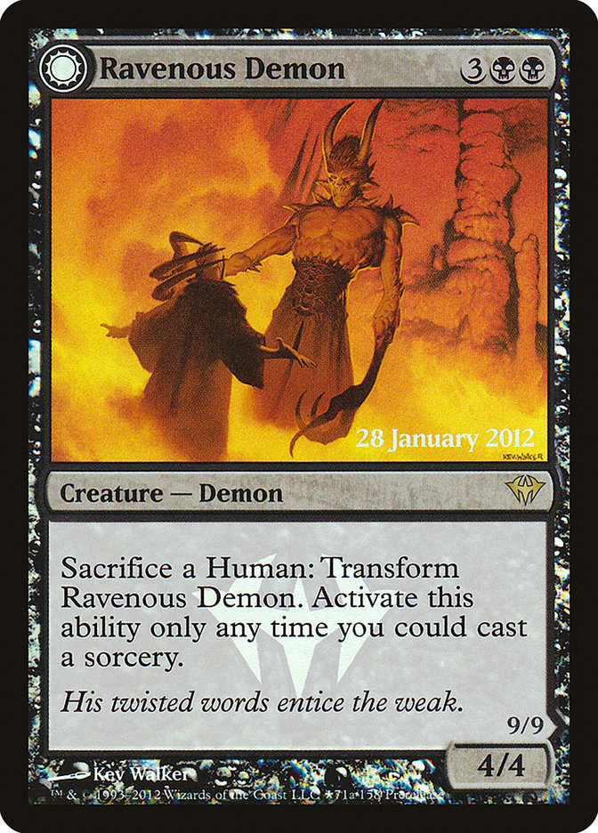 Ravenous Demon // Archdemon of Greed (PRE-71★) - Dark Ascension Promos: (Double Faced Transform) Foil