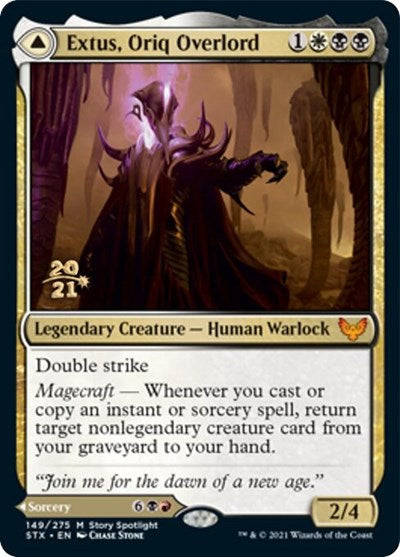 Extus, Oriq Overlord // Awaken the Blood Avatar (PRE-149S) - Strixhaven: School of Mages Promos Foil