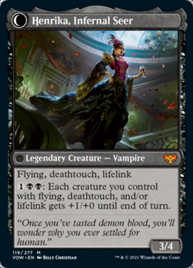 Henrika Domnathi // Henrika, Infernal Seer (VOW-119) - Innistrad: Crimson Vow: (Double Faced Transform)