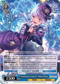 "Searching for Answers" Yukina Minato (BD/W63-E072 RR) - BanG Dream! Girls Band Party! Vol.2