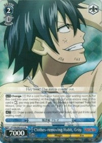 Clothes-removing Habit, Gray (FT/EN-S02-073 R) - Fairy Tail ver.E
