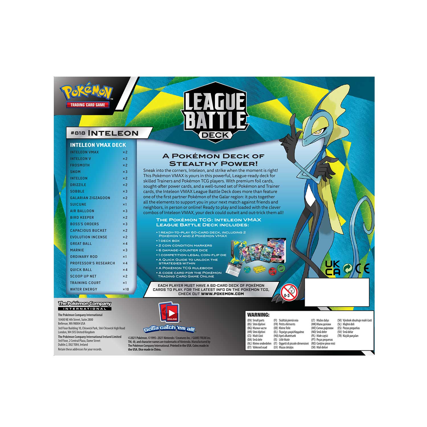 Sword & Shield: Battle Styles - League Battle Deck (Inteleon VMAX)