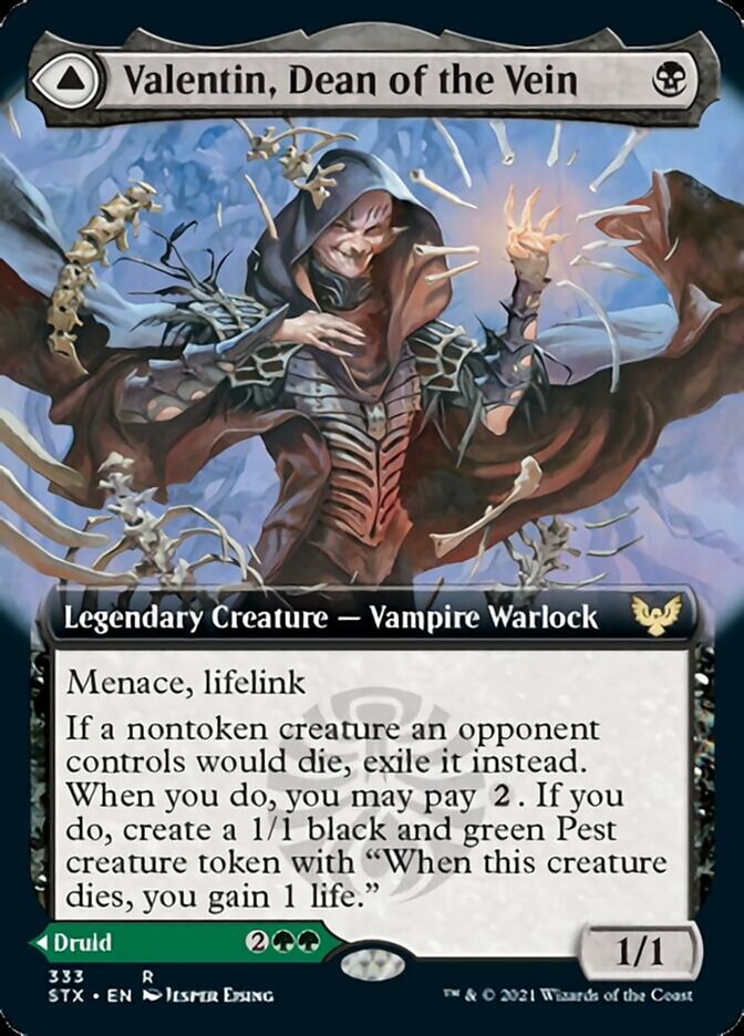 Valentin, Dean of the Vein // Lisette, Dean of the Root (STX-333) - Strixhaven: School of Mages: (Extended Art)