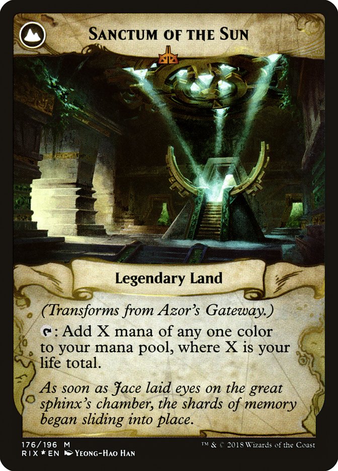 Azor's Gateway // Sanctum of the Sun (PRE-176) - Rivals of Ixalan Promos: (compasslanddfc) Foil