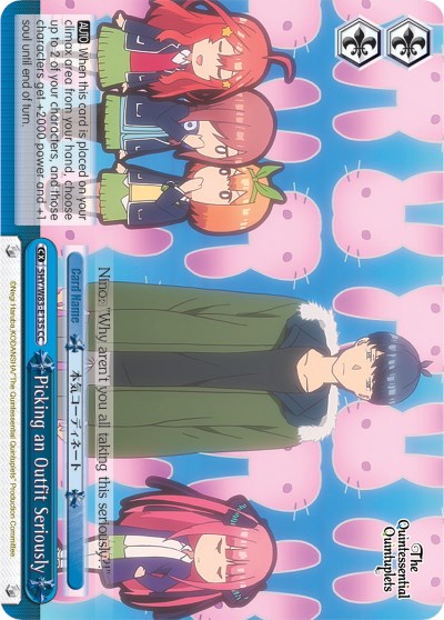 Picking an Outfit Seriously (5HY/W83-E135 CC) - The Quintessential Quintuplets