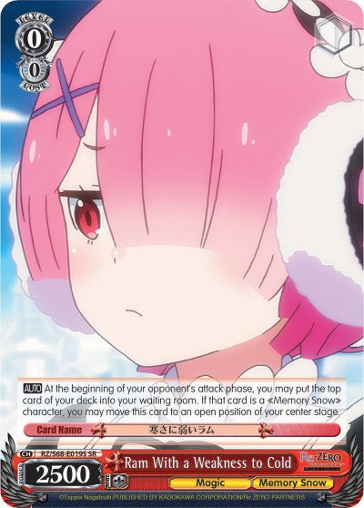 Ram With a Weakness to Cold (SR) (RZ/S68-E019S SR) - Re:ZERO Memory Snow
