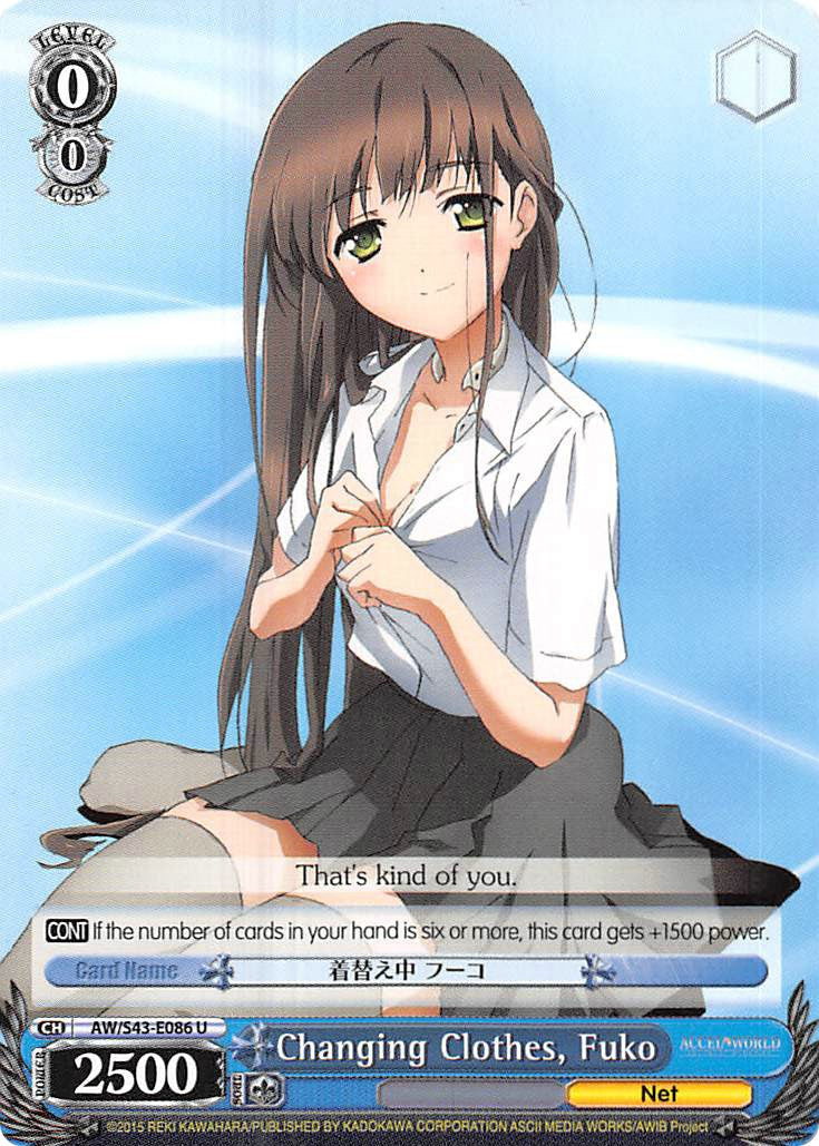 Changing Clothes, Fuko (AW/S43-E086 U) - Accel World -Infinite Burst-