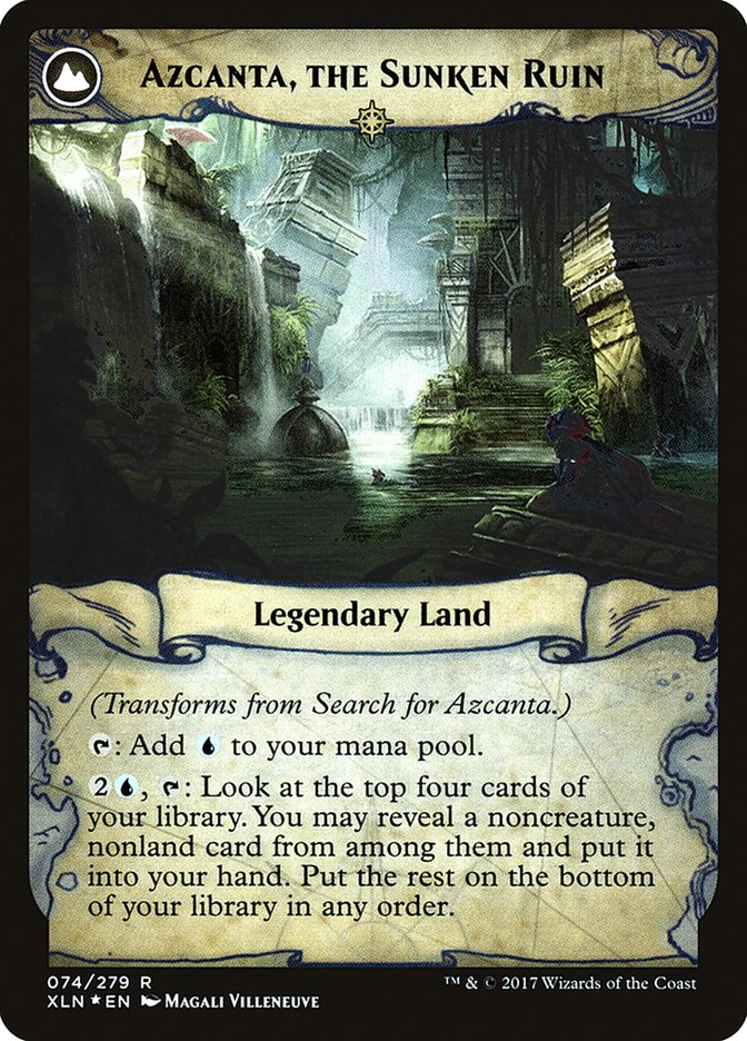Search for Azcanta // Azcanta, the Sunken Ruin (PRE-74S) - Ixalan Promos: (compasslanddfc) Foil