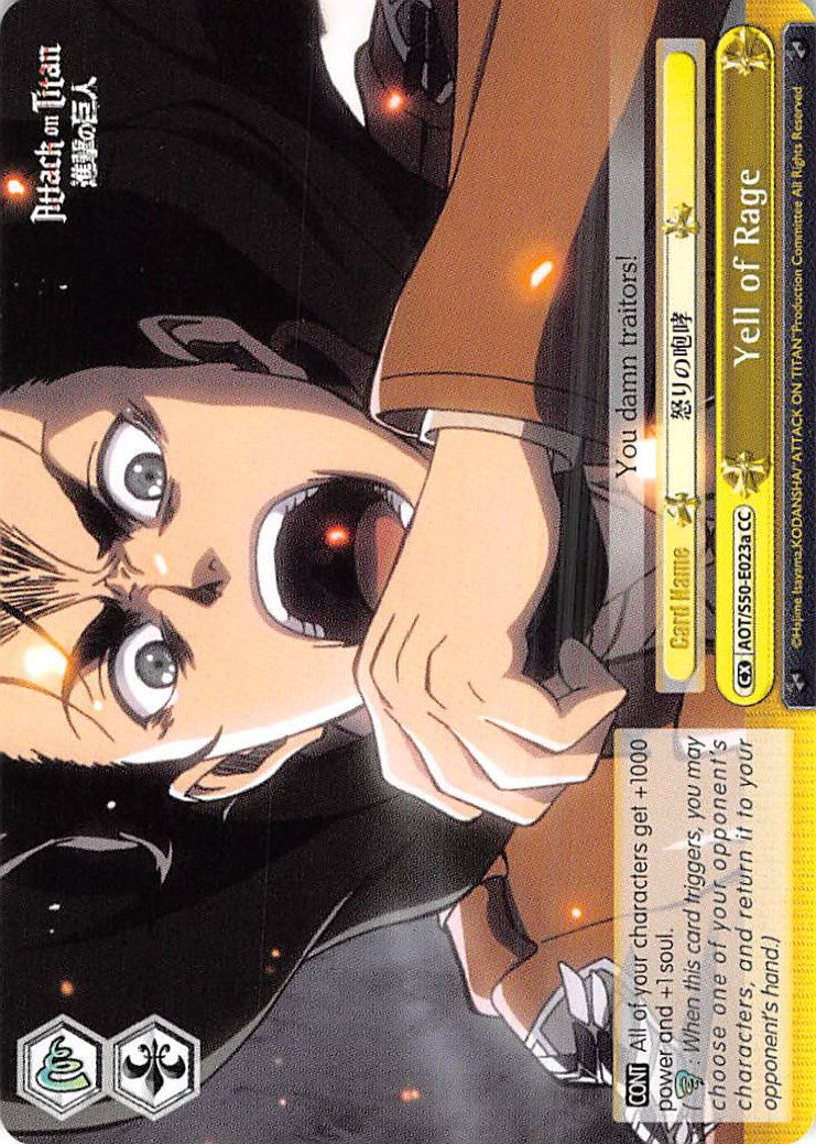 Yell of Rage (A) (AOT/S50-E023a CC) - Attack on Titan Vol. 2