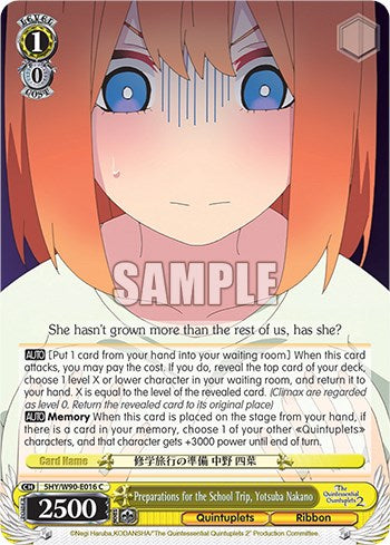Preparations for the School Trip, Yotsuba Nakano (5HY/W90-E016 C) - The Quintessential Quintuplets 2