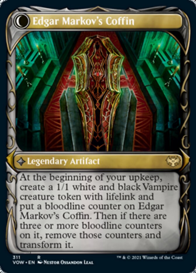 Edgar, Charmed Groom // Edgar Markov's Coffin (VOW-311) - Innistrad: Crimson Vow: (Showcase, Double Faced Transform)