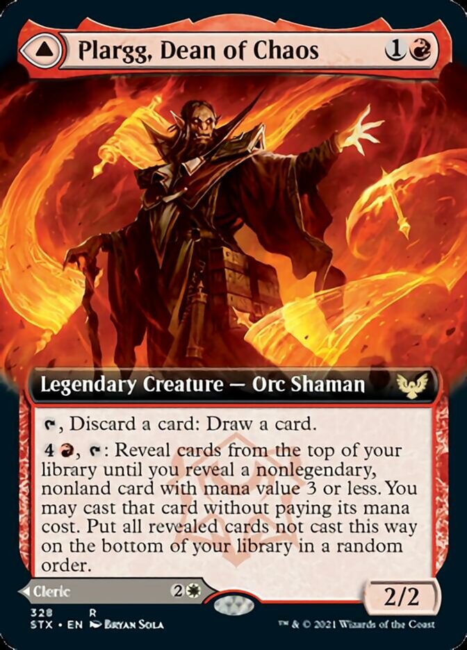 Plargg, Dean of Chaos // Augusta, Dean of Order (STX-328) - Strixhaven: School of Mages: (Extended Art)