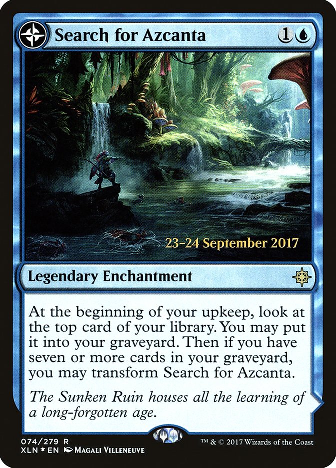 Search for Azcanta // Azcanta, the Sunken Ruin (PRE-74S) - Ixalan Promos: (compasslanddfc) Foil
