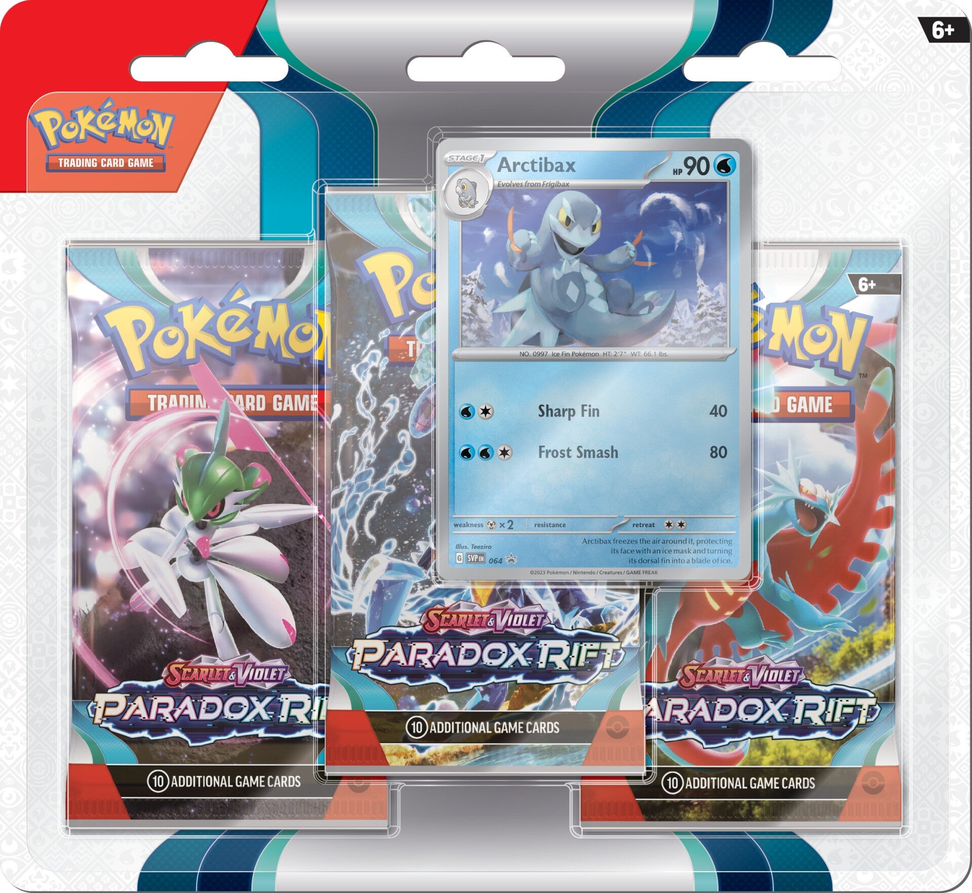Pokemon: Paradox Rift - 3-Pack Blister (Arctibax)