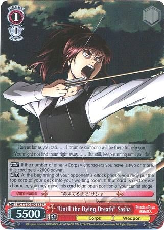 "Until the Dying Breath" Sasha (SR) (AOT/S50-E058S SR) - Attack on Titan Vol. 2