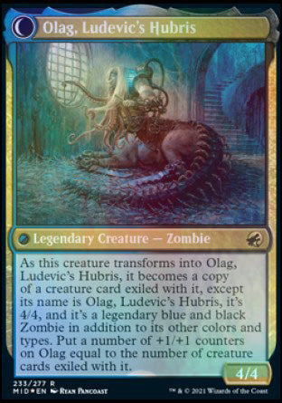 Ludevic, Necrogenius // Olag, Ludevic's Hubris (PRE-233S) - Innistrad: Midnight Hunt Promos: (Double Faced Transform) Foil