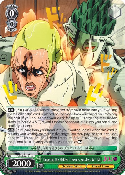 Targeting the Hidden Treasure, Zucchero & T.M (JJR) (Gold Stamp) (JJ/S66-E041J JJR) - JoJo's Bizarre Adventure: Golden Wind