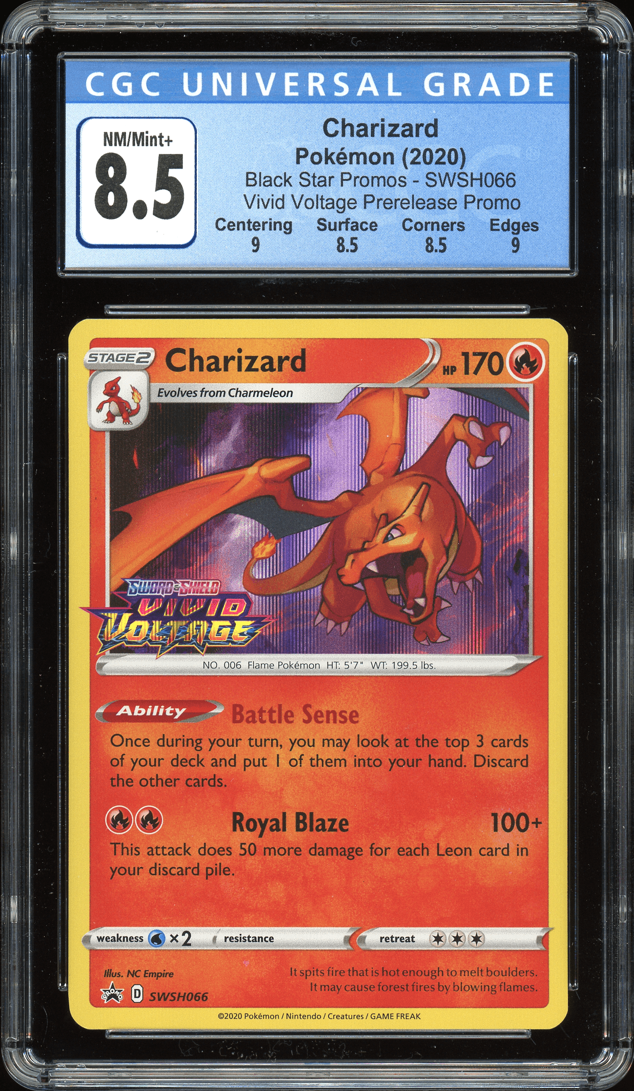 Charizard Promo SWSH066 CGC 8.5 - Josh's Cards