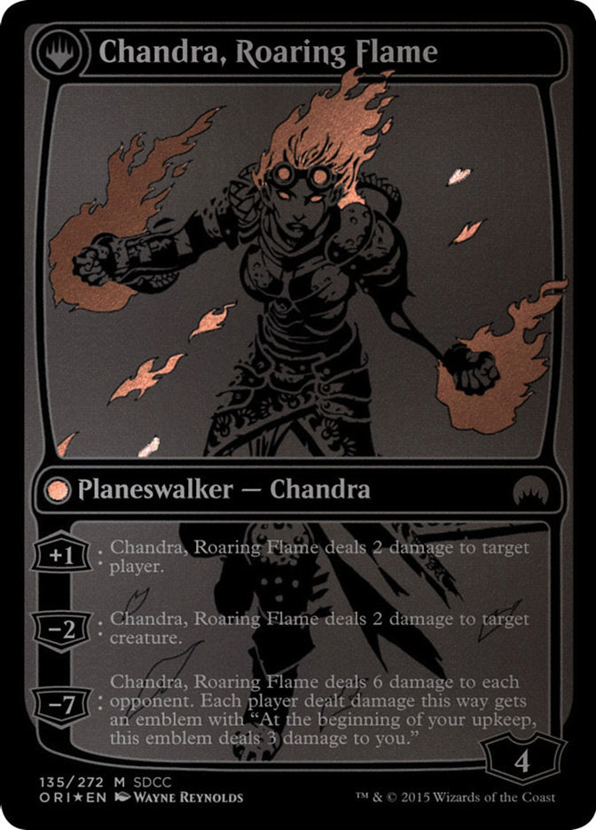 Chandra, Fire of Kaladesh // Chandra, Roaring Flame (MEDIA-135) - San Diego Comic-Con 2015: (originpwdfc) Foil