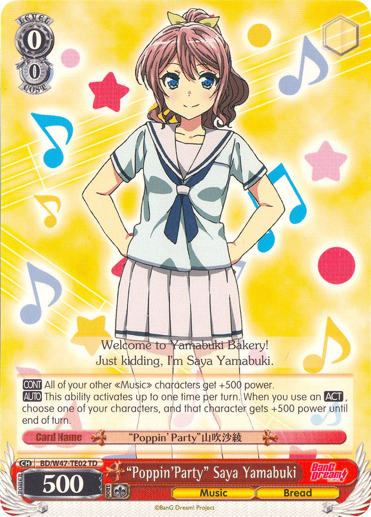 "Poppin'Party" Saya Yamabuki (BD/W47-TE02 TD) - BanG Dream!