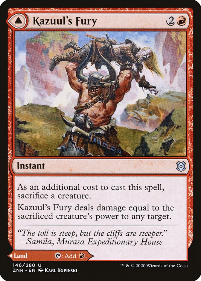 Kazuul's Fury // Kazuul's Cliffs (ZNR-146) - Zendikar Rising