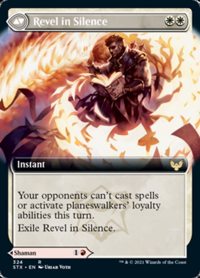 Flamescroll Celebrant // Revel in Silence (STX-324) - Strixhaven: School of Mages: (Extended Art)