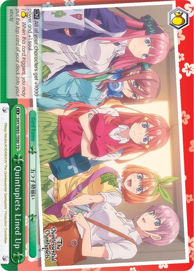 Quintuplets Lined Up (Green) - 5HY/W83-TE80 (5HY/W83-TE80 TD) - The Quintessential Quintuplets