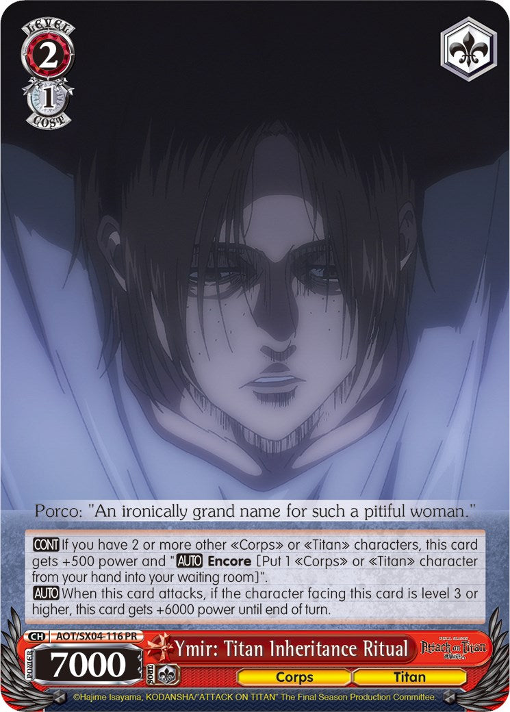 Ymir: Titan Inheritance Ritual (AOT/SX04-116 PR) - Attack On Titan: Final Season