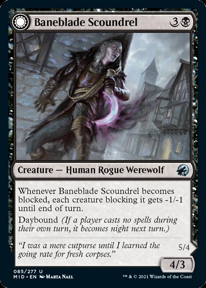 Baneblade Scoundrel // Baneclaw Marauder (MID-085) - Innistrad: Midnight Hunt: (Double Faced Transform)