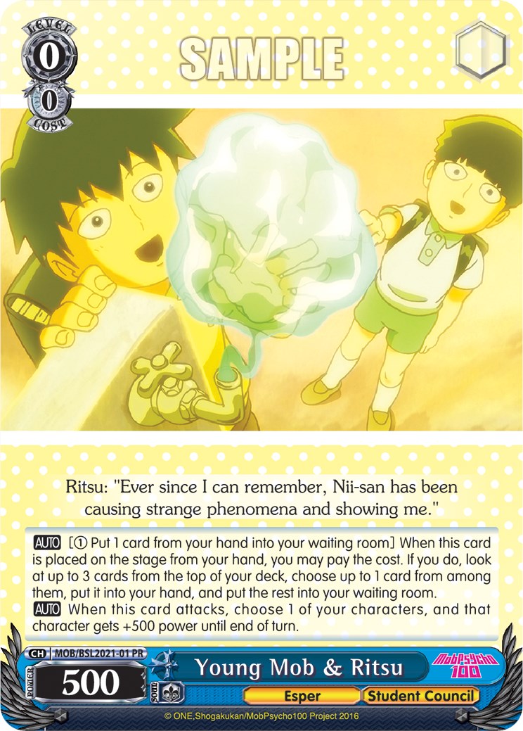 Young Mob & Ritsu (MOB/BSL2021-01 PR) - Bushiroad Event Cards