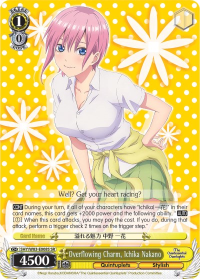 Overflowing Charm, Ichika Nakano (SR) (5HY/W83-E008S SR) - The Quintessential Quintuplets