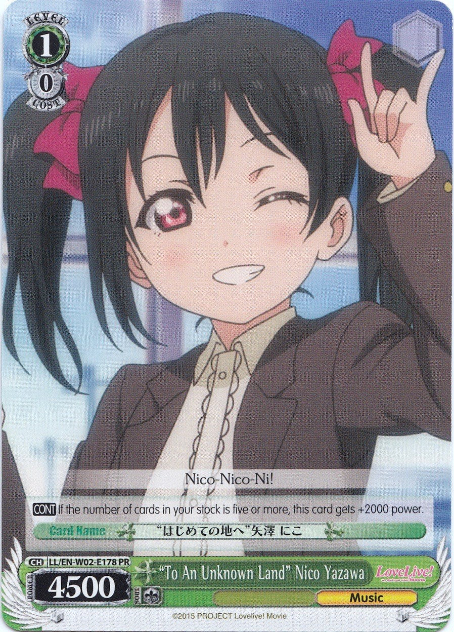 "To An Unknown Land" Nico Yazawa (LL/EN-W02-E178 PR) - Love Live! DX Vol.2