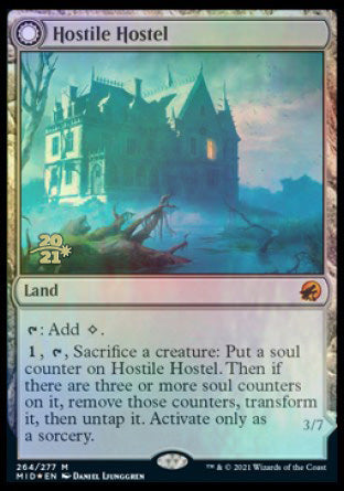 Hostile Hostel // Creeping Inn (PRE-264S) - Innistrad: Midnight Hunt Promos: (Double Faced Transform) Foil