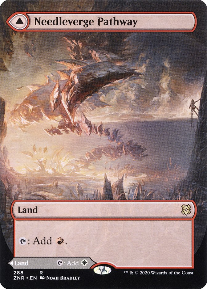 Needleverge Pathway // Pillarverge Pathway (ZNR-288) - Zendikar Rising: (Showcase) (Borderless)
