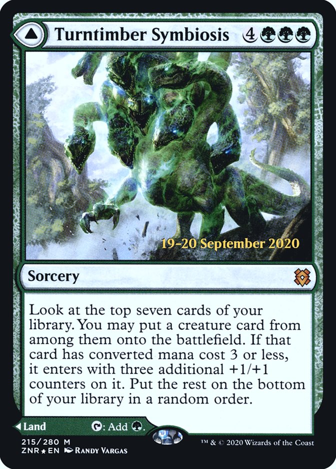 Turntimber Symbiosis // Turntimber, Serpentine Wood (PRE-215S) - Zendikar Rising Promos Foil