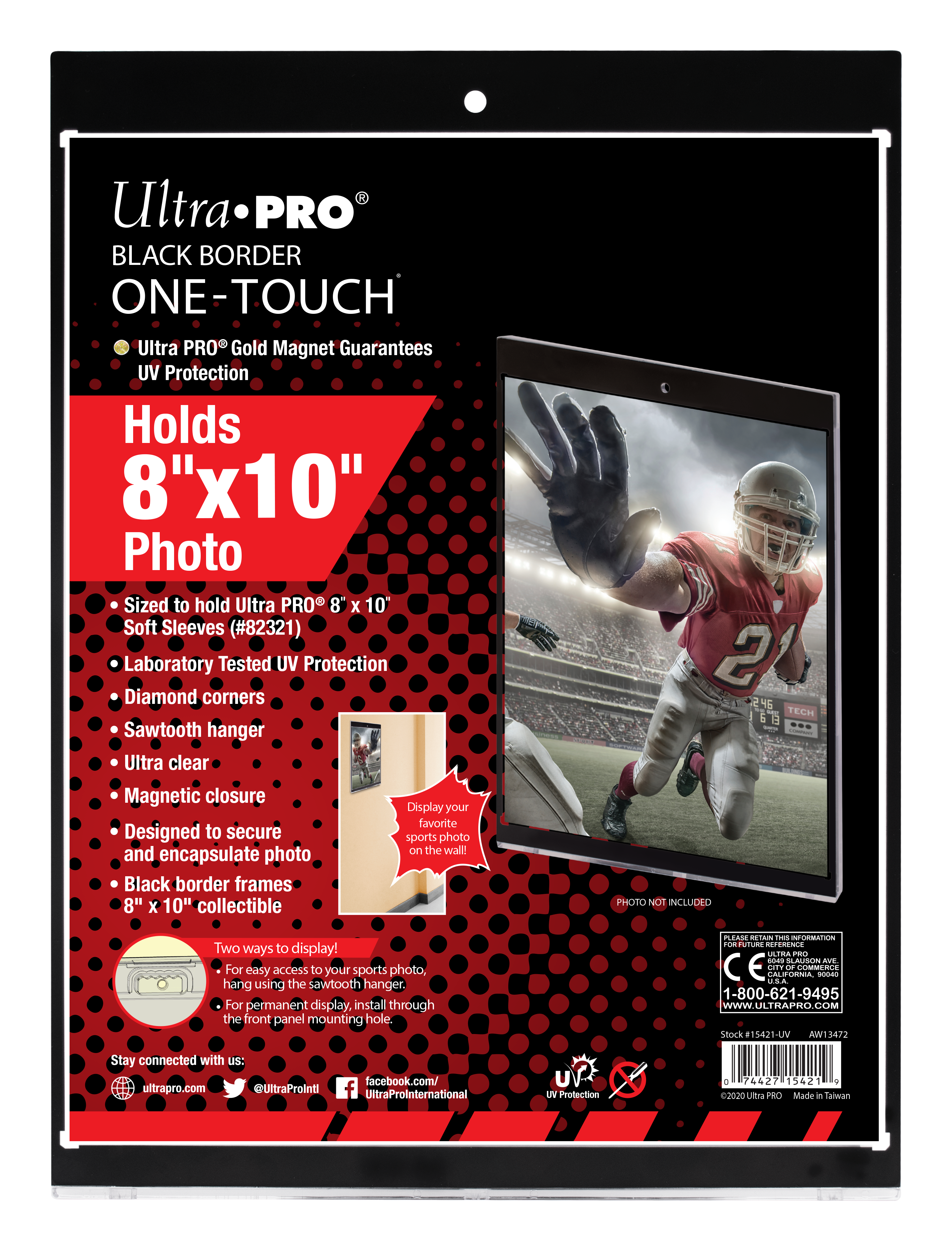 Ultra PRO: UV One-Touch Magnetic Holder - 8" x 10" (Photo - Black Border)