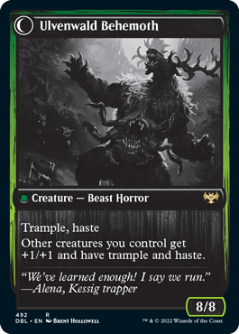 Ulvenwald Oddity // Ulvenwald Behemoth (DBL-492) - Innistrad: Double Feature: (Double Faced Transform)