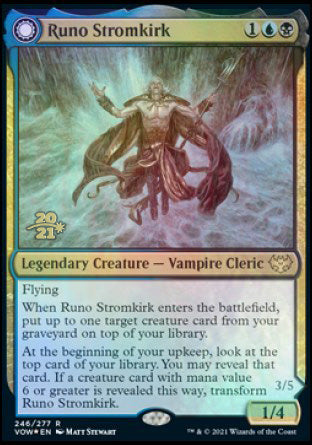 Runo Stromkirk // Krothuss, Lord of the Deep (PRE-246S) - Innistrad: Crimson Vow Promos: (Double Faced Transform) Foil