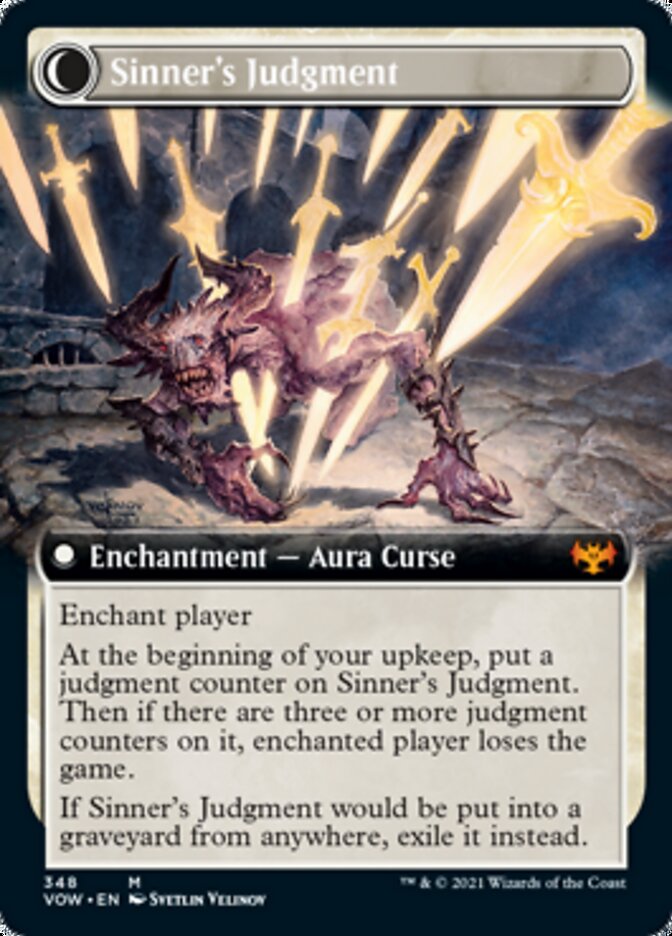Faithbound Judge // Sinner's Judgment (VOW-348) - Innistrad: Crimson Vow: (Extended Art, Double Faced Transform)