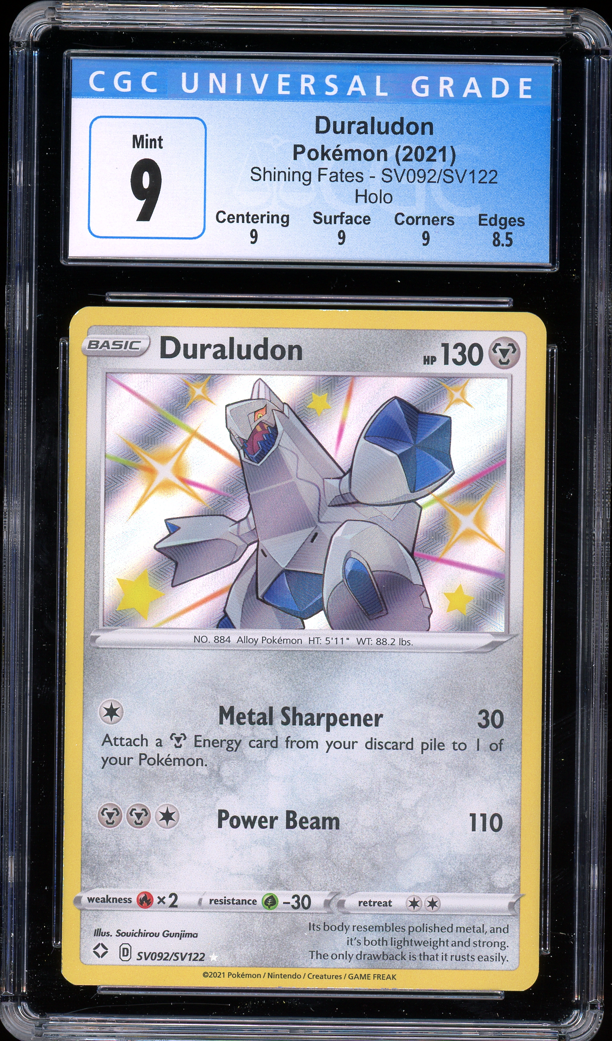 Duraludon Shining Fates SV092/SV122 CGC 9