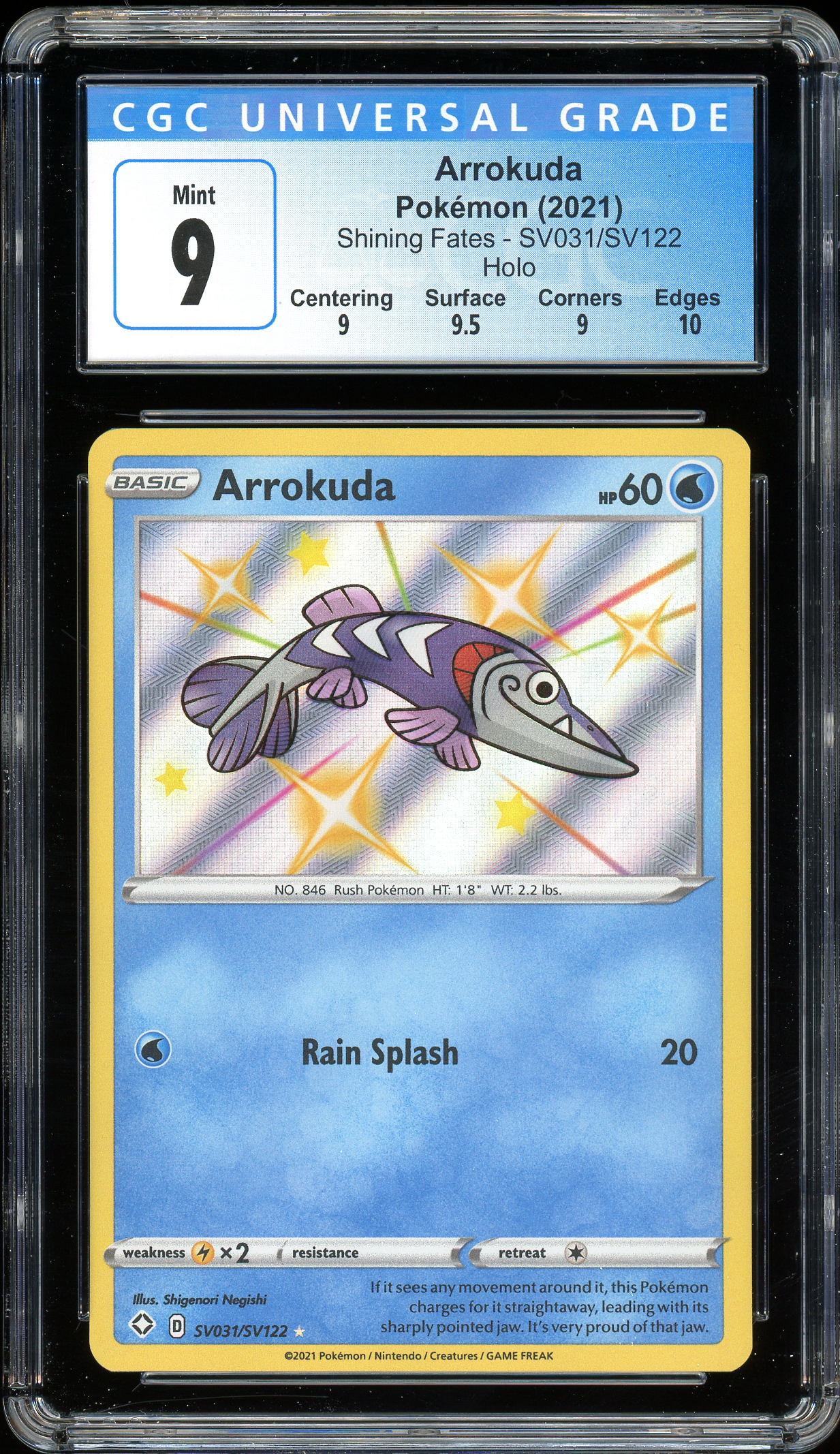Arrokuda Shining Fates SV031/SV122 CGC 9