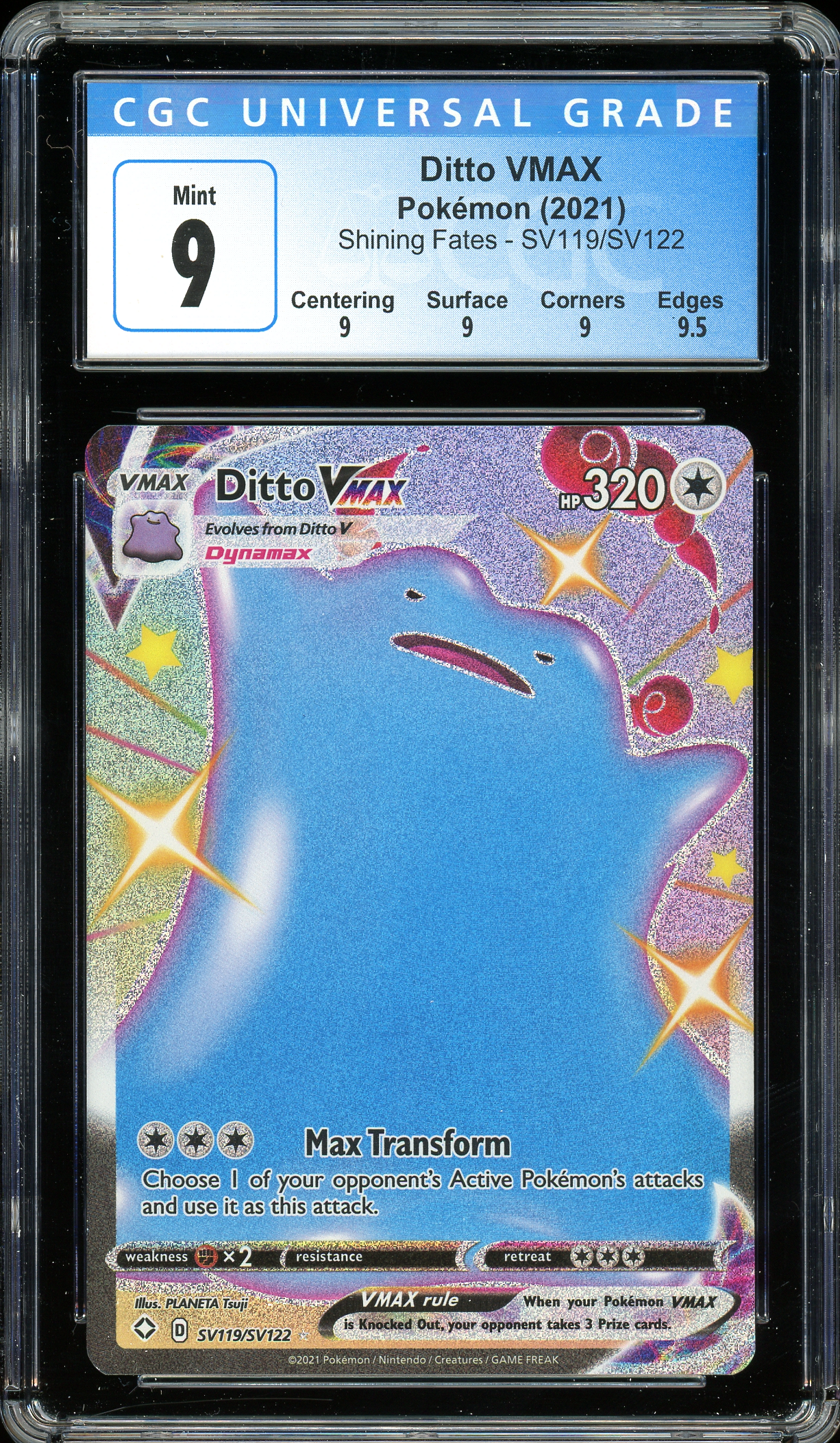 Ditto VMAX Shining Fates SV119/SV122 CGC 9