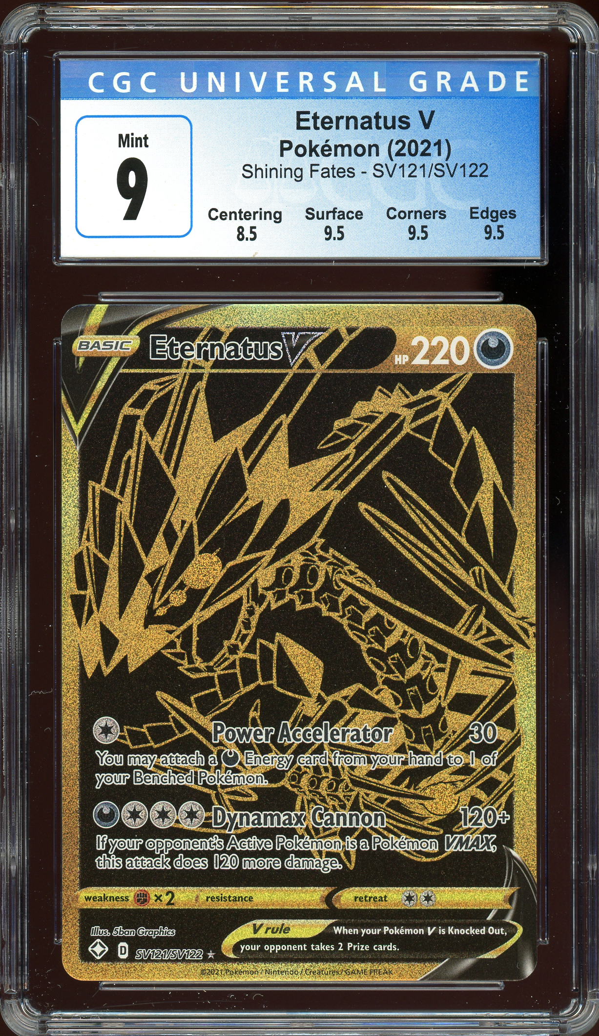 Eternatus V Shining Fates SV121/SV122 CGC 9