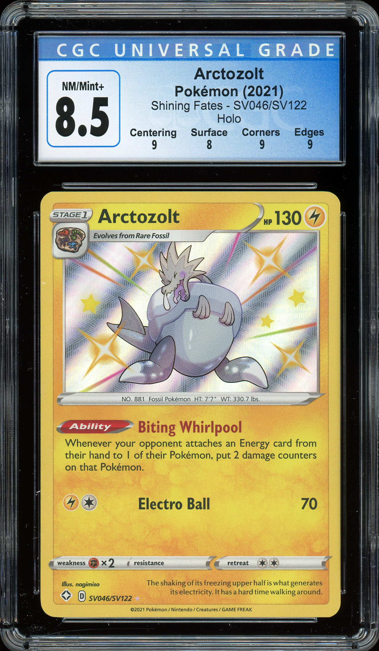 Arctozolt Shining Fates SV046/SV122 CGC 8.5